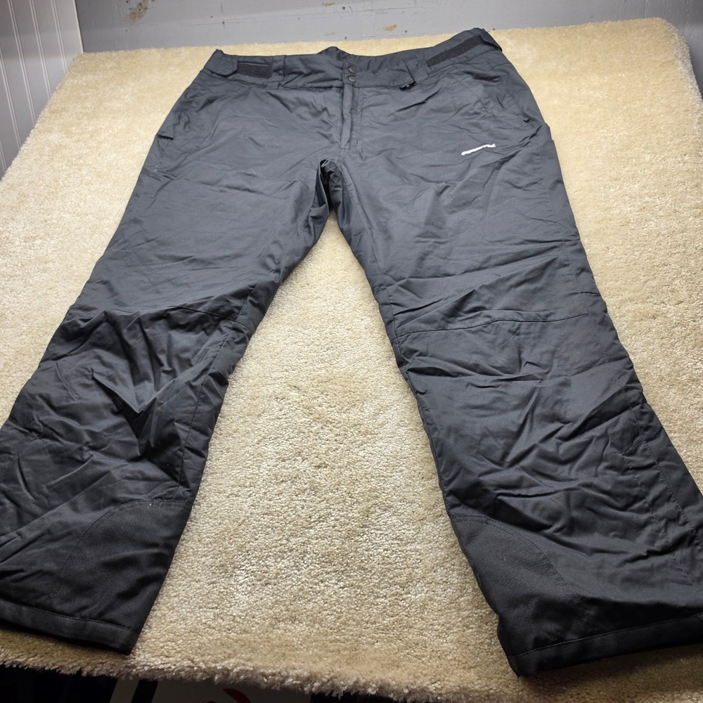 Arctix Mens Black Insulated Snow Pants Ski Snowboard Trousers Adjustable Waist